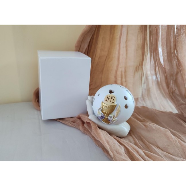 Bomboniera mano con globo led per comunione cresima sacra famiglia